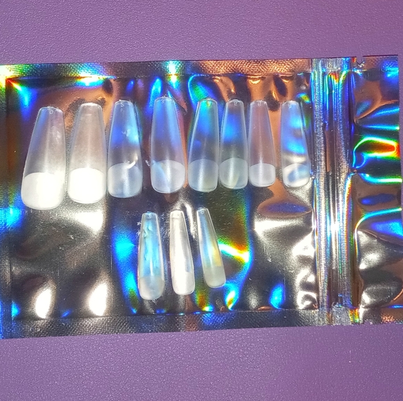 Long Ballerina Press On Nails Sizing Kit - Picture 1 of 2